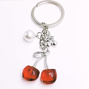 Amazon.com: jtkdxqs Cherry Bag Charm Cherry Keychain